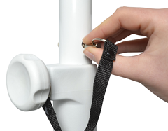 Adjustable Speaker Pole M20 Fixing White 